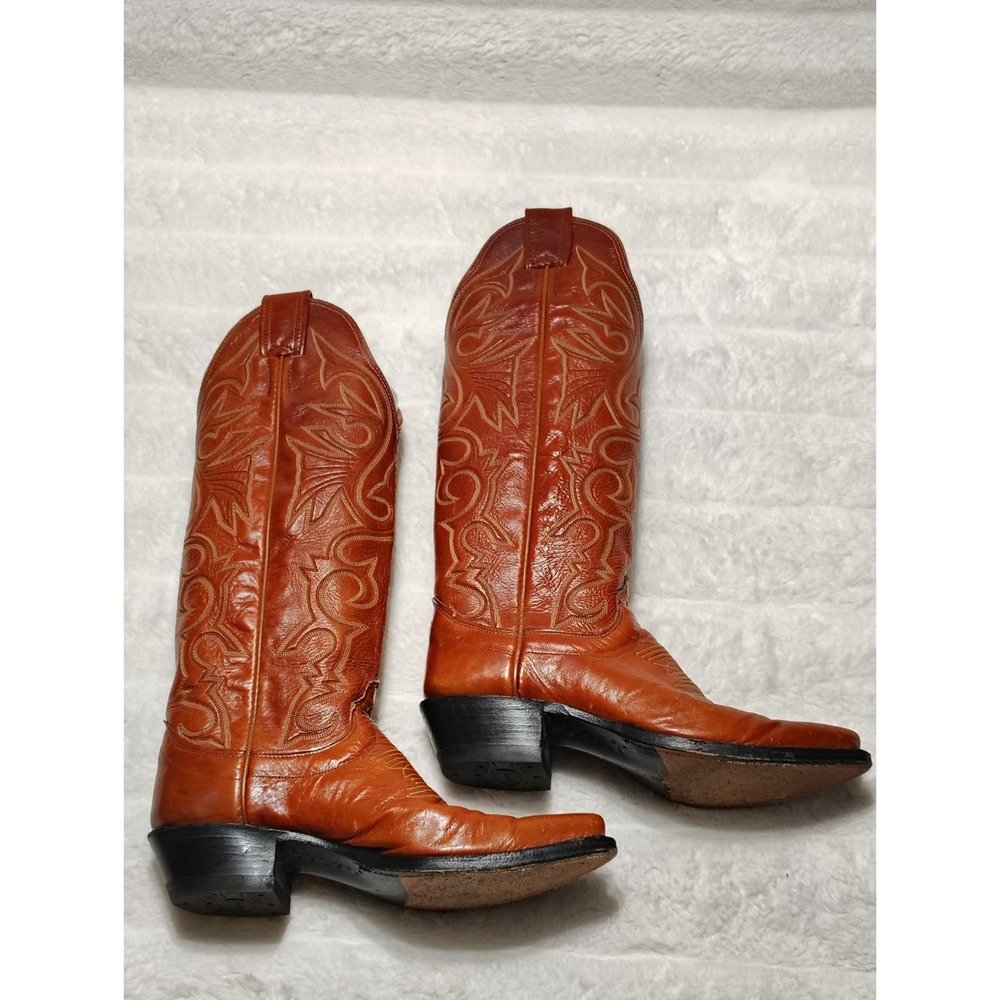 Vintage OLATHE COWBOY Leather American BOOTS Men's SIZE 6 B Made In USA